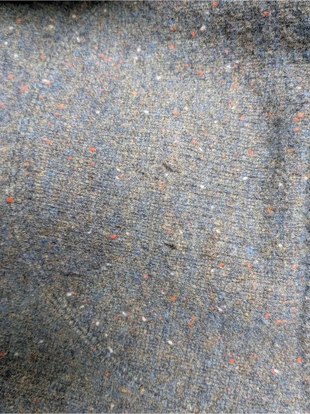 Orvis Men's XL Blue Donegal Speckled 100% Wool Quarter Zip Sweater